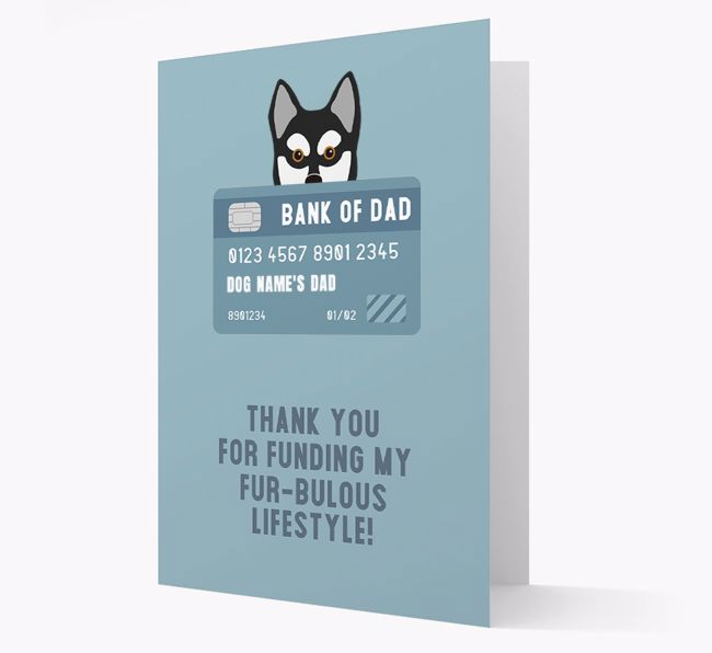 'Bank of Dad' - Personalised {breedFullName} Card